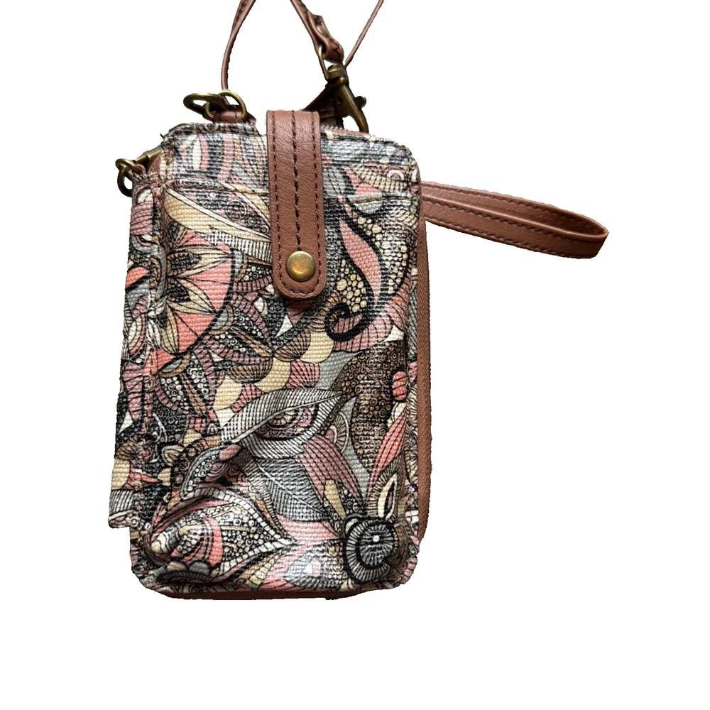 Sakroots Artist Circle Smartphone Wallet/Wristlet with Crossbody Strap